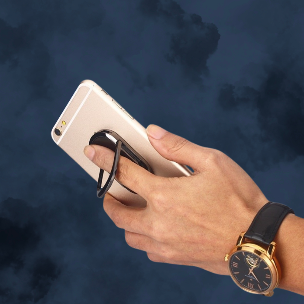 ArcGlow phone lighter ring grip shown in hand